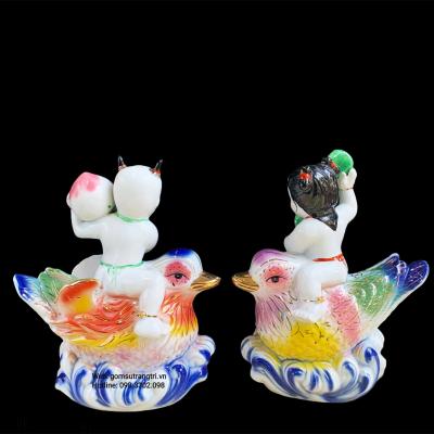 BỘ TƯỢNG TIÊN ĐỒNG NGỌC NỮ VÁC TRÁI ĐÀO VÀ GẬY NHƯ Ý